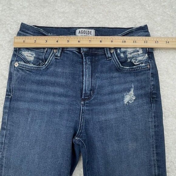 Agolde Sophie High Rise Skinny Distress Crop Jean - Picture 14 of 16